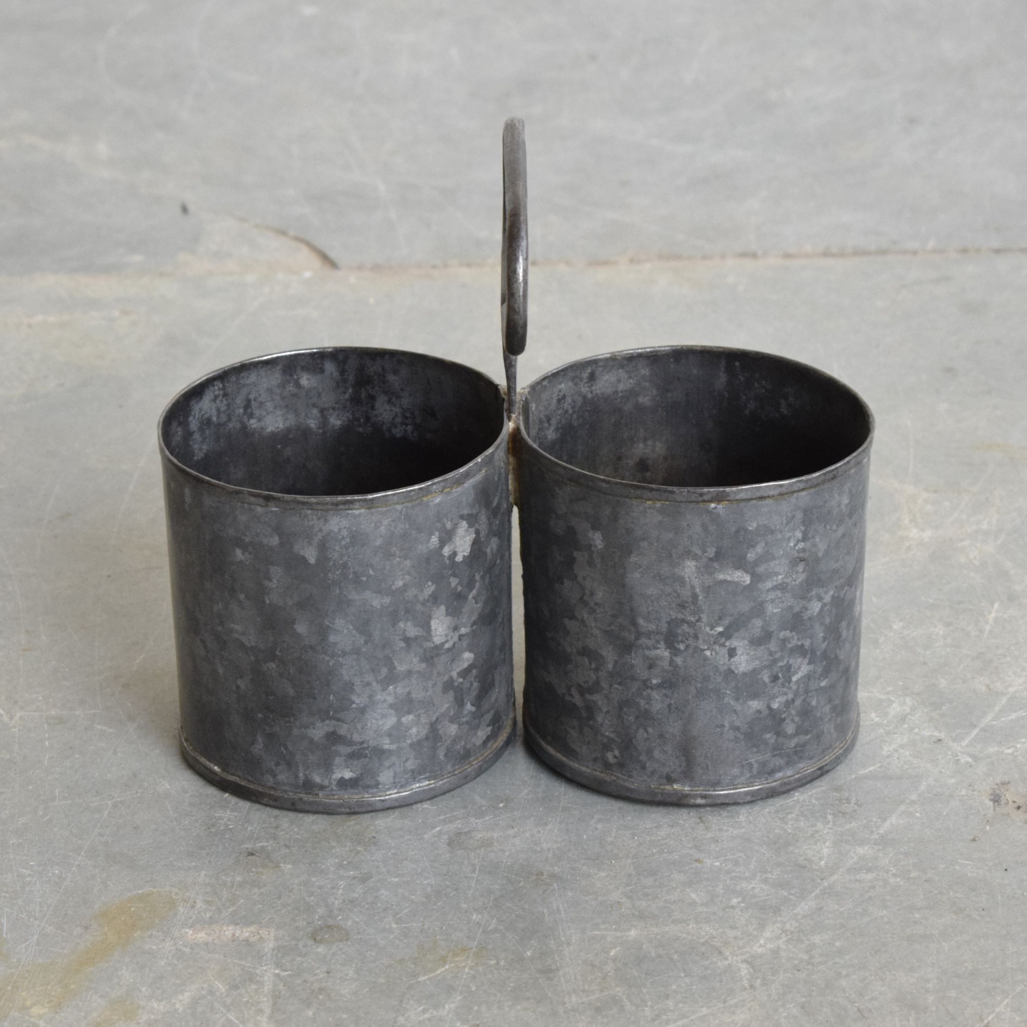 Eisentopf vintage, doppelt: 23x11x18(H)