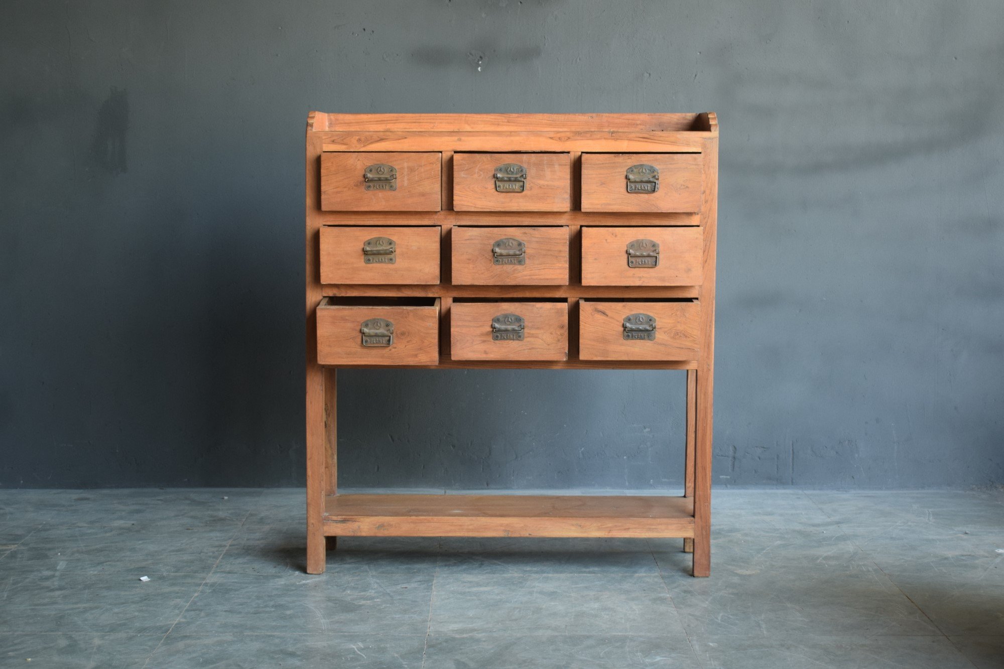 Holzschrank mit 9 Schubladen, 104x30x120cm(H)