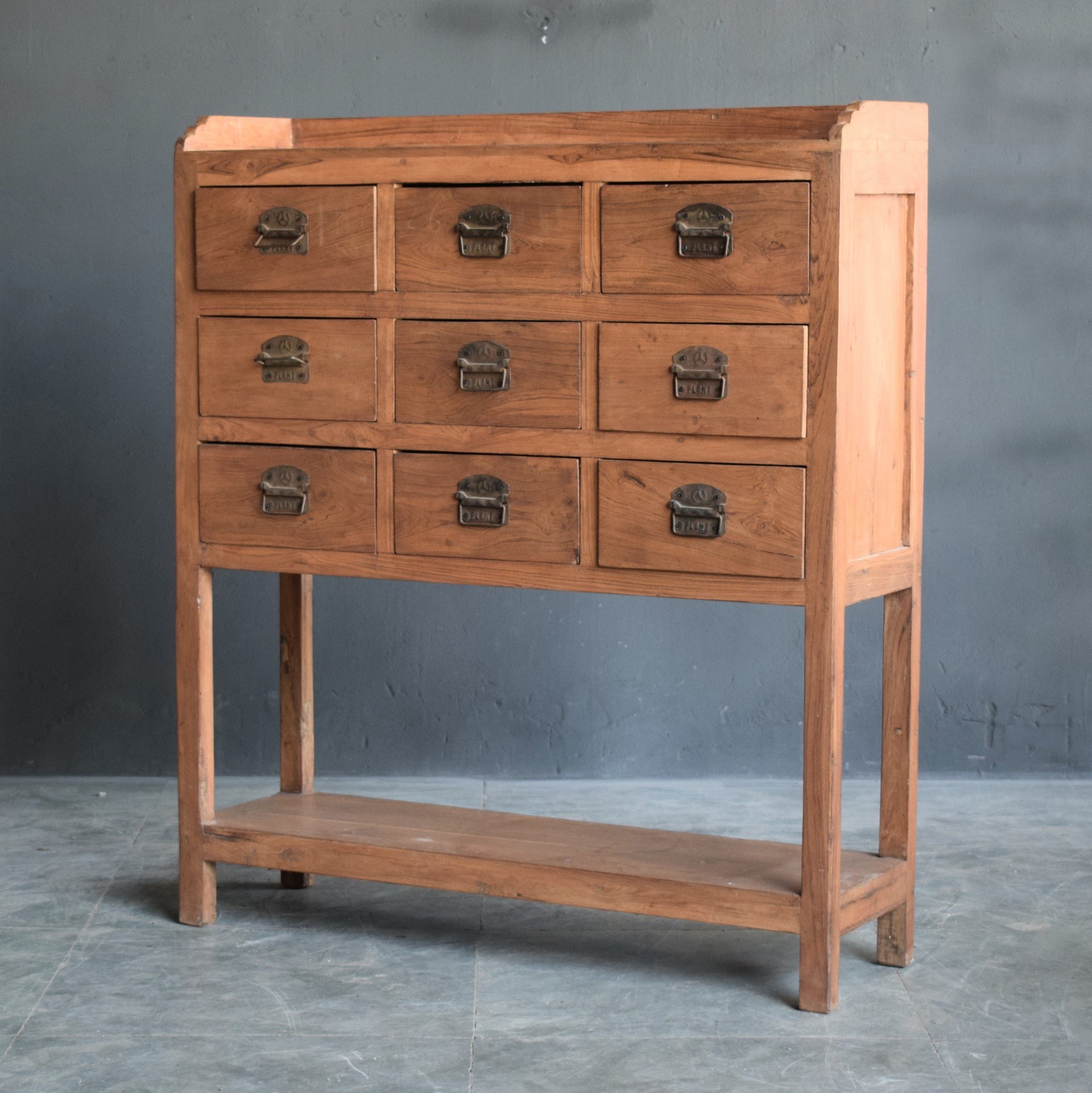 Holzschrank mit 9 Schubladen, 104x30x120cm(H)